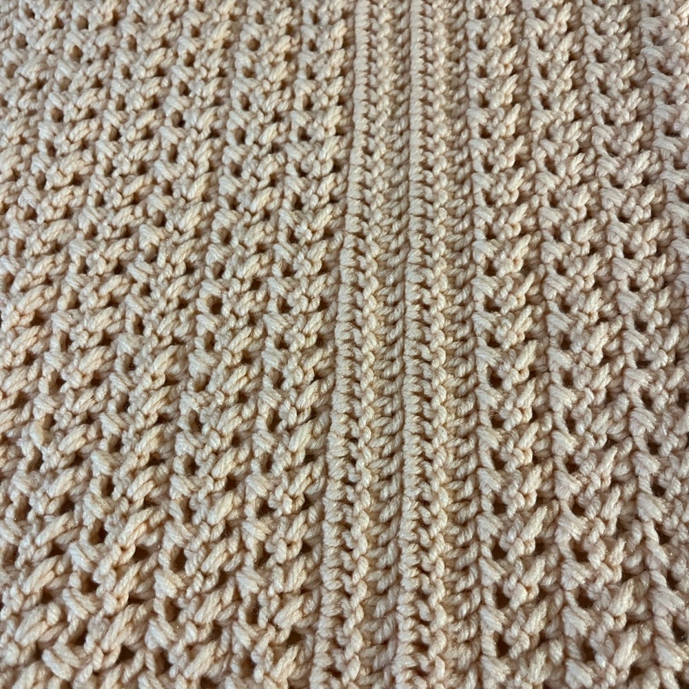 Handmade Crochet crib or car blanket Peach‎ Nursury - Picture 7 of 7